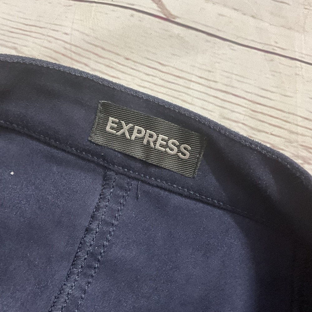 Retro 2 Express Blue Button Up A-Line Mini Skirt … - image 2